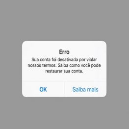 Conta desativada